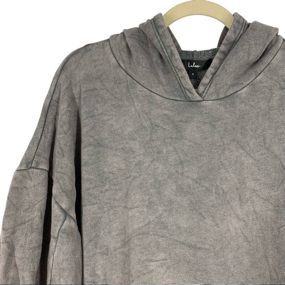 Lulu's Charcoal Hooded Sweatshirt Women's Size Small NEW - Picture 3 of 8